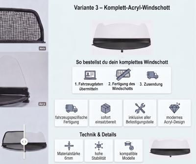 Variant 3 - COMPLETT ACRYLIC WIND DEFLECTOR